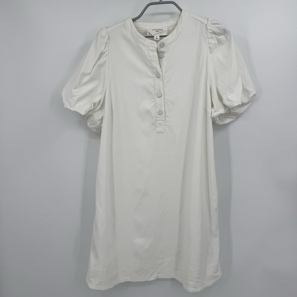 Pomander Place by Tuckernuck White Carly Dress size S Small Relaxed Mini Shift *